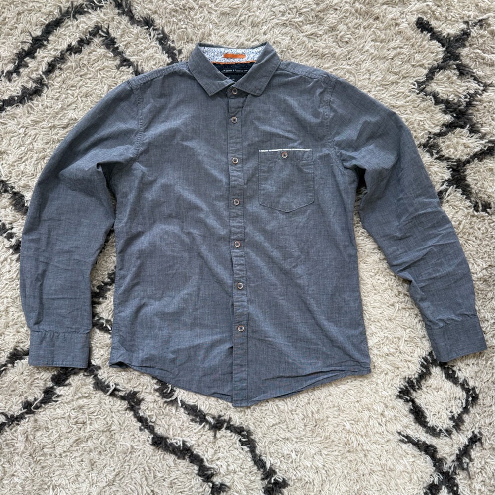 Denim and Flower Chambray Shirt
